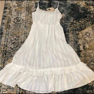 NEW $220 Label of Love White eyelet maxi Dress cover up Size Large Price FIRM!